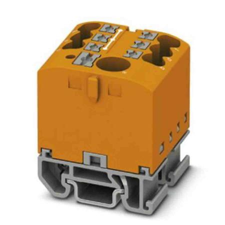 3274184 Phoenix Contact Distribution Block, 7 Way, 4mm², 24A, 690 V, Orange
