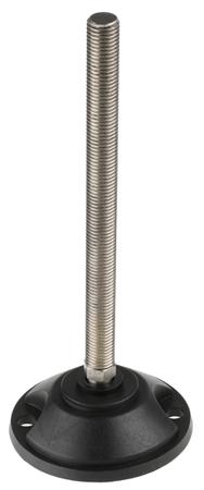 A195/004 Nu-Tech Engineering M16 PA Reinforced Nylon Adjustable Foot, 2000kg Static Load Capacity 10° Tilt Angle
