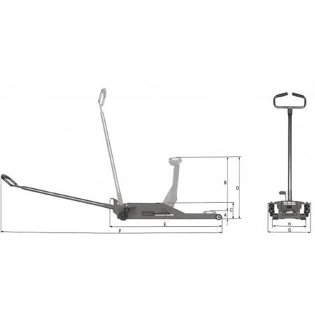 CR-120-B SAM Trolley Jack, 12t Maximum Load