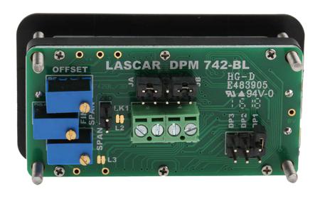 DPM-742-BL Lascar LED Digital Ammeter 4-Digits DC ±0.1 % 0°C to +50°C, 62 x 32 mm