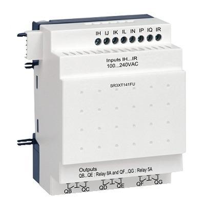 SR3XT141FU Schneider Electric Zelio Logic Expansion Module, 100 → 240 V ac, 8 x Input, 6 x Output Without Display