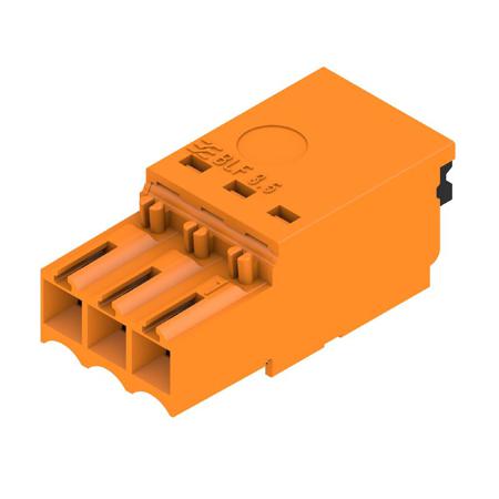 2459060000 Weidmüller, 3.5mm Pitch, OMNIMATE BLF, 3 Way, , Pluggable Terminal Block, Plug, PCB Mount, Push In Termination,