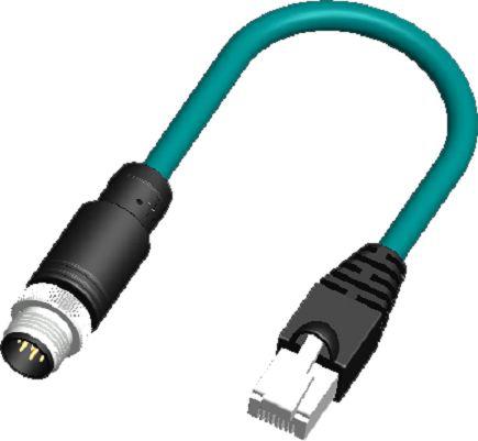 283-4989 RS PRO Straight Male 8 way M12 to Straight Male 8 way M12 Actuator/Sensor Cable, 10m