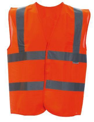 774-8342 Unisex M Orange Reflective Waistcoat