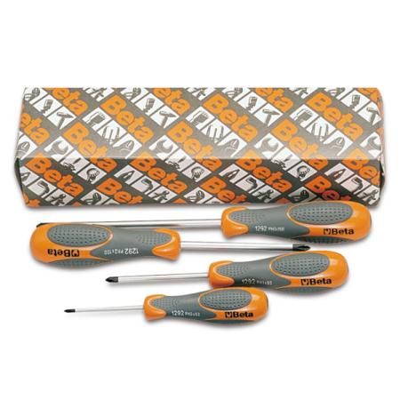 1292/S4 BETA Slotted Screwdriver Set, 4-Piece