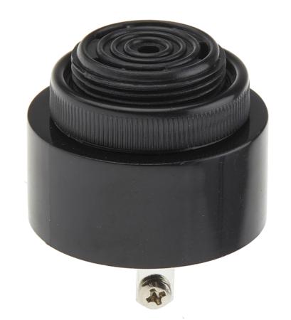 535-8360 RS PRO 80dB Panel Mount Fast Pulse Internal Piezo Buzzer, 42.5 (Dia.) x 33mm, 6V dc Min, 28V dc Max