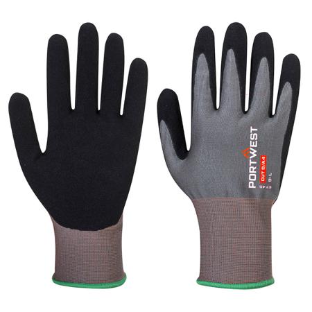 CT45G8RXXL Portwest Hand Protection Black, Grey Elastane, Polyester Cut Resistant Work Gloves, Size XXL, Nitrile Foam Coating