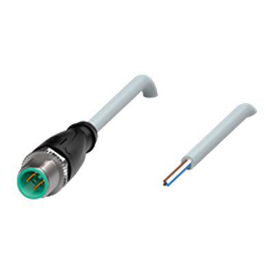 V1S-G-2M-PVC Pepperl + Fuchs Straight Female M12 to Straight 4 way Free Ends Connecter, 2m