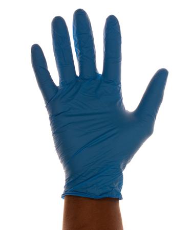 GS0034 Unigloves Unicare Blue Powder-Free Nitrile Disposable Gloves, Size 9, Large, Food Safe, 100 per Pack