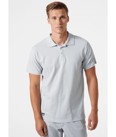 79167_910-L Helly Hansen Classic Grey 100% Cotton Polo Shirt, UK- L, EUR- L
