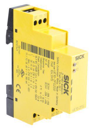 UE10-2FG2DO Sick UE10 24 V dc Safety Relay Single or Dual Channel with 3 Safety Contacts