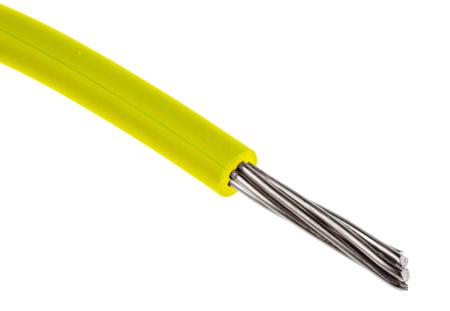 877-5333 RS Pro Yellow, 100m XLPVC UL1429 Hook Up Wire Flame Retardant, 150 V 24 AWG