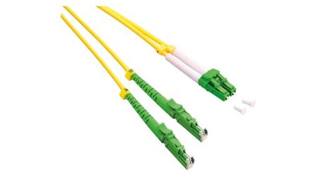 21-15-9481 Roline E-2000 to LC Duplex Single Mode OS2 Fibre Optic Cable Assembly, 9/125μm, Yellow, 1m