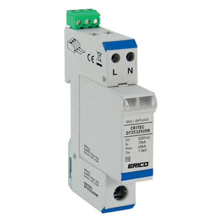 DT2C32011R nVent ERICO Surge Protector, 35kA, 1500V ac, DIN Rail Mount