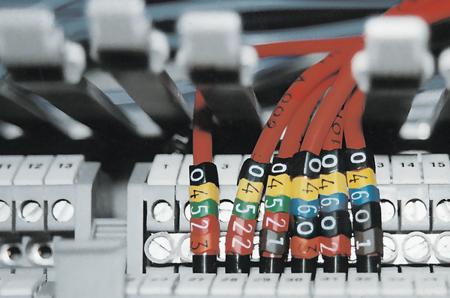 515-02644 HellermannTyton Helagrip Slide On Cable Marker, Pre-printed 4 Black on Yellow 2 → 5mm Dia. Range