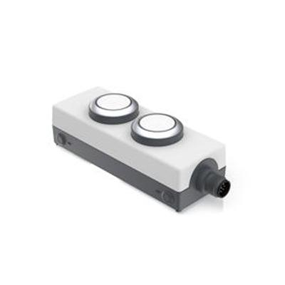 1.22.392.392/2200 RAFI E-BOX M12 Series Illuminated Emergency Stop Push Button, Screw Mount, DPST, IP65