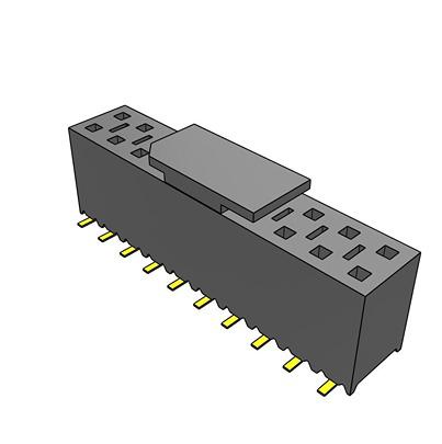 SSM-110-L-DV-P-TR Samtec SSM Series Vertical Surface Mount PCB Socket, 20-Contact, 2-Row, 2.54mm Pitch, SMT Termination