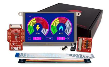 SK-GEN4-70DT-WVA 4D Systems ,  7in TFT Starter Kit With 4D-UPA, gen4-uLCD-70DT-WVA for gen4-uLCD-70DT-WVA