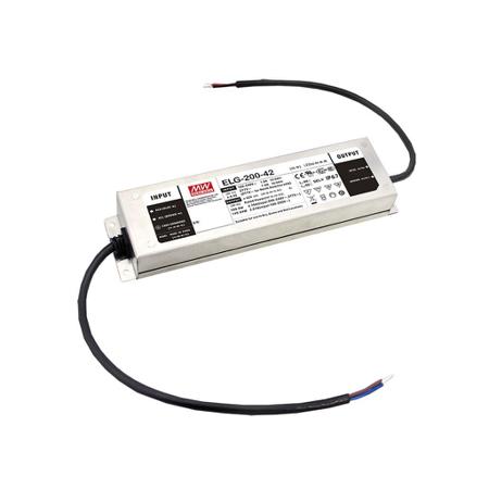 ELG-200-24DA-3Y MEAN WELL LED Driver, 24V Output, 200W Output, 8.4A Output, Constant Current / Constant Voltage