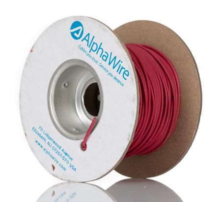 6715 RD005 Alpha Wire Ecogen Ecowire Series Red 0.75 mm² Hook Up Wire, 18 AWG, 16/0.25 mm, 30m, MPPE Insulation,