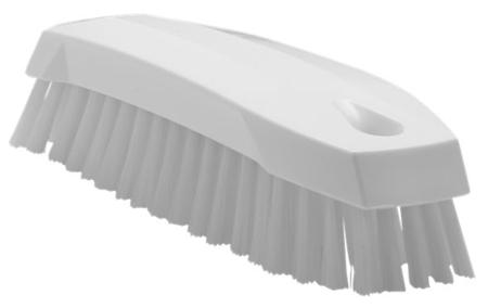 35875 Vikan Medium Bristle White Scrubbing Brush, 20mm bristle length, Polyester bristle material