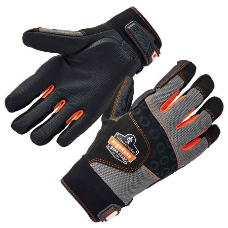 17705 Ergodyne ProFlex Black Neoprene Anti-Vibration Work Gloves, Size XL