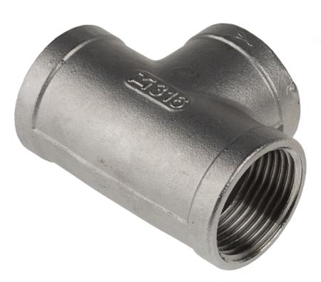 499-3007 RS Pro Stainless Steel Circular Tee 1in G(P) Female x 1in G(P) Female x 1 G(P) Female 2.76in