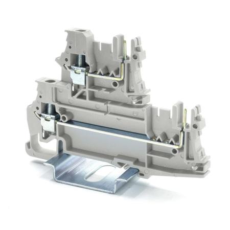 262-4237 RS PRO Grey Feed Through Terminal Block, 2.5mm², 2-Level, Cage Clamp Termination