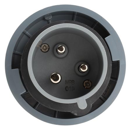 3829RS MENNEKES, PowerTOP IP67 Yellow Cable Mount 3P Industrial Power Plug, Rated At 32A, 110 V