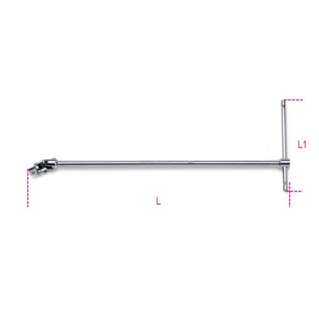 910/40 BETA  3/8 in Swivel T Handle, 420 mm Overall