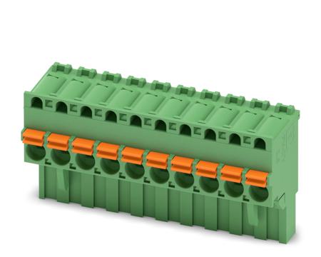 1909799 Phoenix Contact, 5mm Pitch, FKCVR 2.5/10-ST, 10 Way, Pluggable Terminal Block, Plug, Spring Cage Termination,