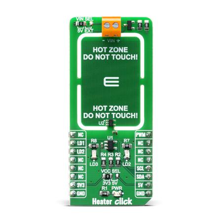MIKROE-3996 MikroElektronika Heater Click Temperature Sensor Temperature Sensor Board for MCP3221, TMP235