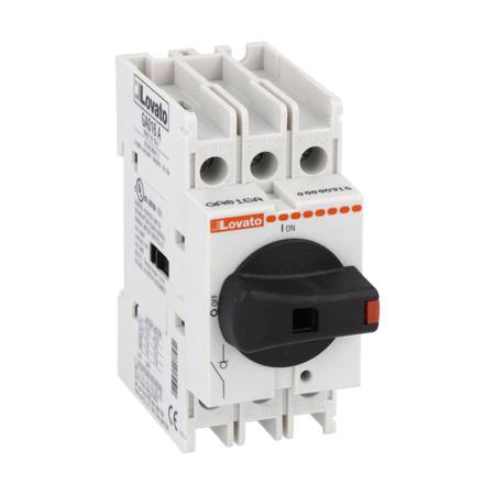 GA040A Lovato 3P Pole Isolator Switch - 40A Maximum Current, 22kW Power Rating, IP65