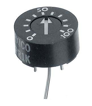 93PR10KLF 10kΩ, Through Hole Trimmer Potentiometer 1W Top Adjust TT ElectronicsBI, 93