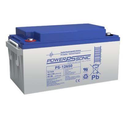 PS-12650VDS-M6-FR Power Sonic 12V M6 Sealed Lead Acid Battery, 68.2Ah