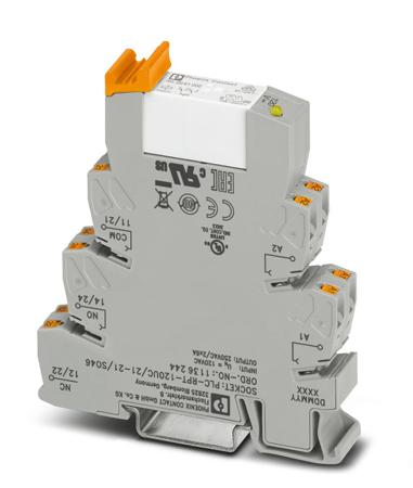 1136244 Phoenix Contact Relay Module, DIN Rail Mount, 110V dc Coil, DPDT, 7mA Load