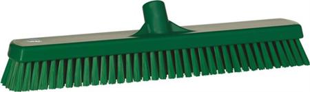 70622 Vikan Broom, Green With Polyester, Polypropylene, Stainless Steel Bristles for Multipurpose Cleaning