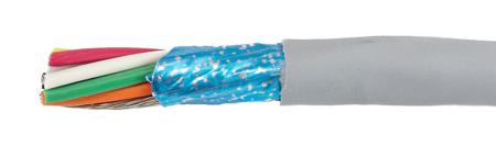 78108 SL005 Alpha Wire Ecogen Ecocable Mini Control Cable, 8 Cores, 0.09 mm² 28 AWG, Screened, 30 m, Grey Modified Polyphenylene