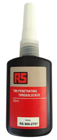908-2751 RS PRO T90 Green Threadlocking Adhesive, 50 ml, 24 h Cure Time
