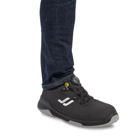 JALPYTHON-JIJI244-39 Jallatte JIJI244 Unisex Black Polymer Toe Capped Safety Shoes, UK 6, EU 39