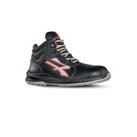 0RI11044-44 UPower BOSTON Unisex Black, White Composite Toe Capped Safety Shoes, UK 10, EU 44