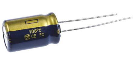 EEUFC1V221B Panasonic 220μF Aluminium Electrolytic Capacitor 35V dc, Radial, Through Hole -
