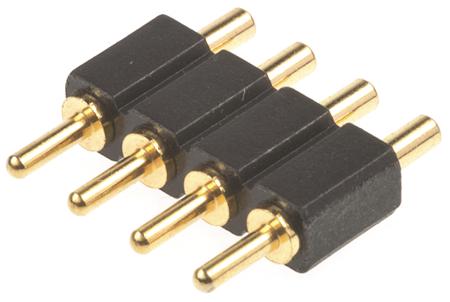 811-S1-004-10-016101 Preci-Dip 811 Series Straight Through Hole Spring Loaded Connector, 4 Contact(s), 2.54 mm Pitch, 1 Row, Shrouded