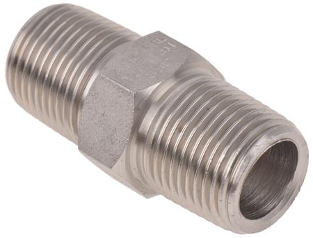 826-7059 RS Pro Stainless Steel Hexagon Straight Nipple Joint 3/8in R(T) Male x 3/8in R(T) Male 1.57in