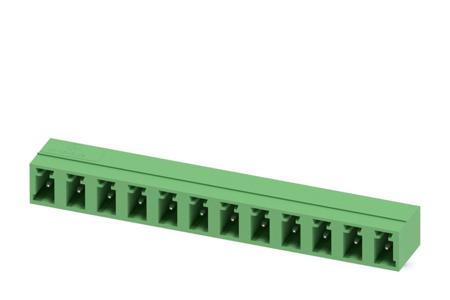 1836286 Phoenix Contact, 5.08mm Pitch, MC 1.5/12-G-5.08, 12 Way, Right Angle, Pluggable Terminal Block, Header, Through Hole,