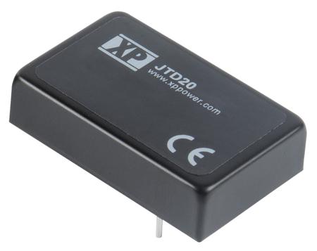 JTD2024S12 XP Power JTD20 DC-DC Converter, 12V dc/ 1.67A Output, 9 → 36 V dc Input, 15W, Through Hole, +100°C Max Temp