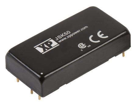 JSK5012S24 XP Power JSK50 DC-DC Converter, 24V dc/ 2.08A Output, 9 → 18 V dc Input, 50W, Through Hole, +105°C Max Temp