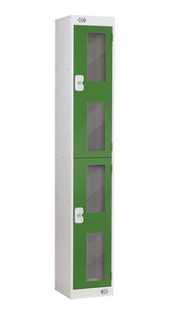 213-612 RS PRO 2 Door No Steel Green, Light Grey Locker, 1800 mm x 300 mm x 300mm