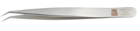 136-9703 RS Pro 110 mm, Anti-Magnetic Stainless Steel, Bent, Anti-Acid Tweezers