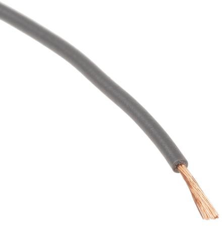 860-6722 RS Pro Grey, 100m PVC Equipment Wire, 0.3 mm² CSA , 250 V 23 AWG